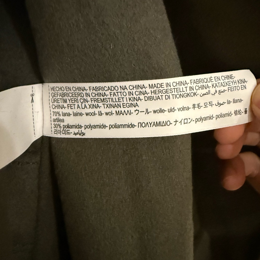 Massimo Dutti olive green coat small - Picture 8 of 14